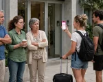Moradores fixos de um condomínio e os hóspedes rotativos do Airbnb.
